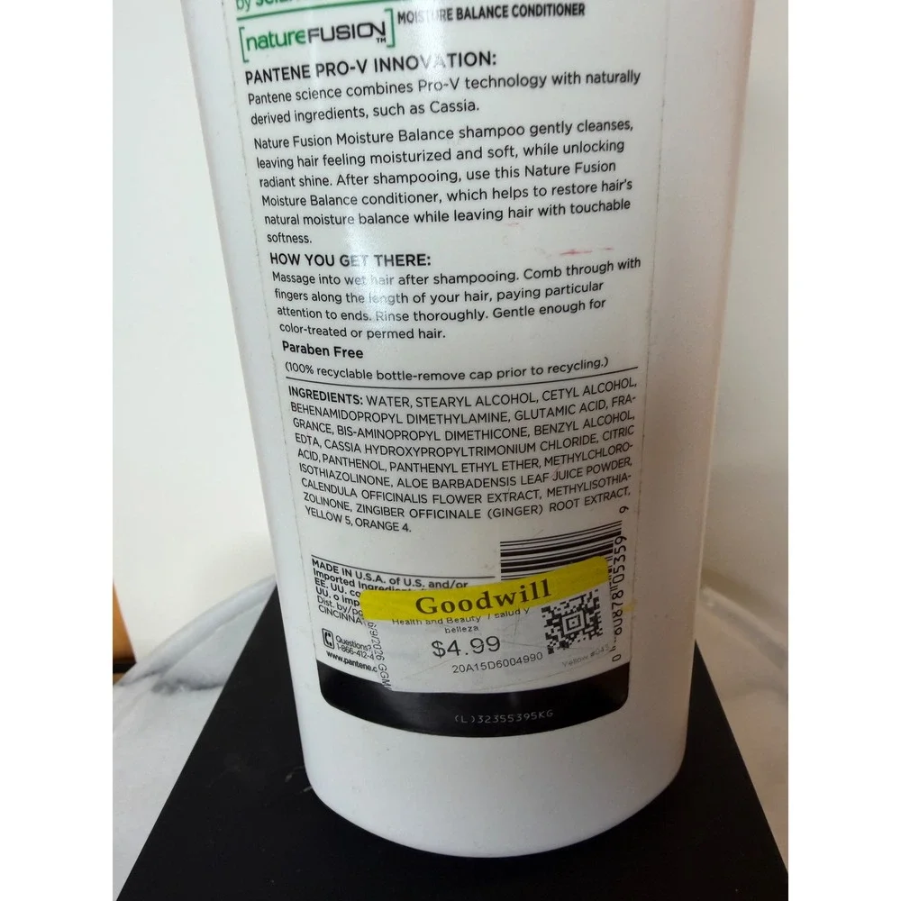 Pantene Pro-V Nature Fusion Moisture Balance Conditioner 40 oz Pump Bottle NEW